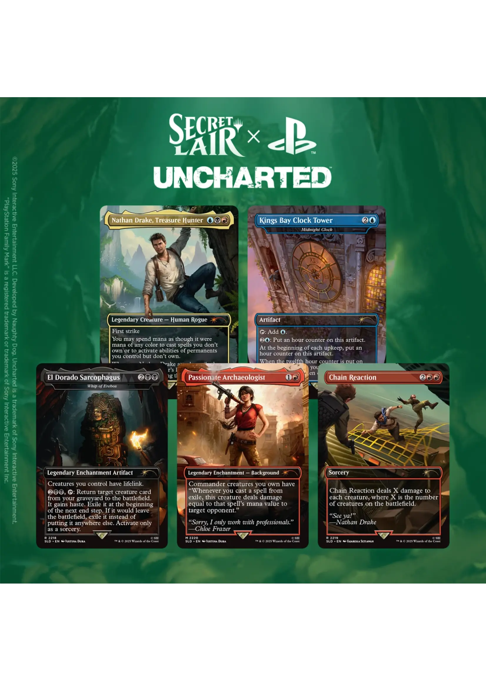 Magic the gathering Secret Lair x Uncharted