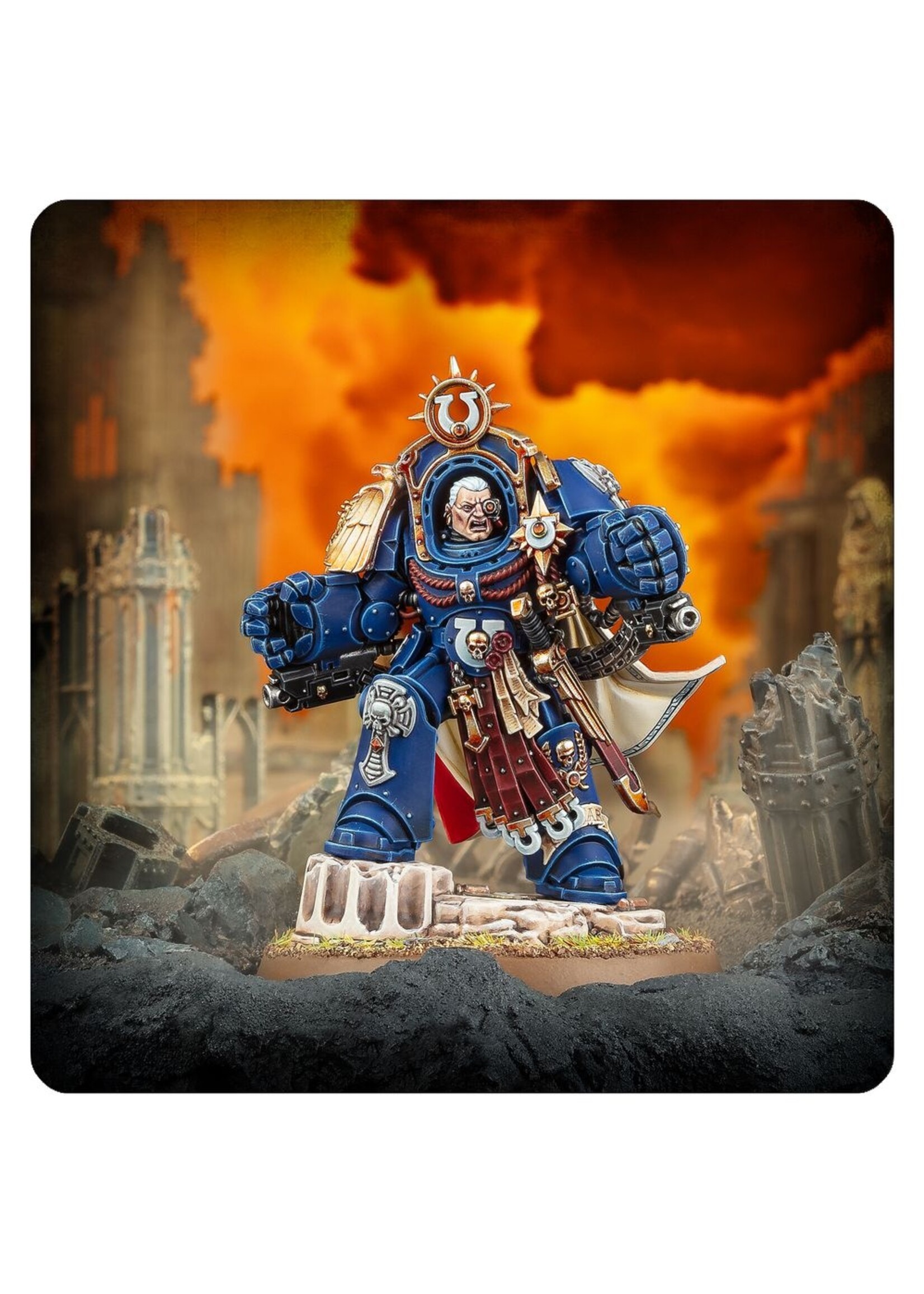 Warhammer: 40.000 ( Preorder - Ships 08/11 ) Space Marines: Ultramarines - Marneus Calgar In Armour Of Antilochus