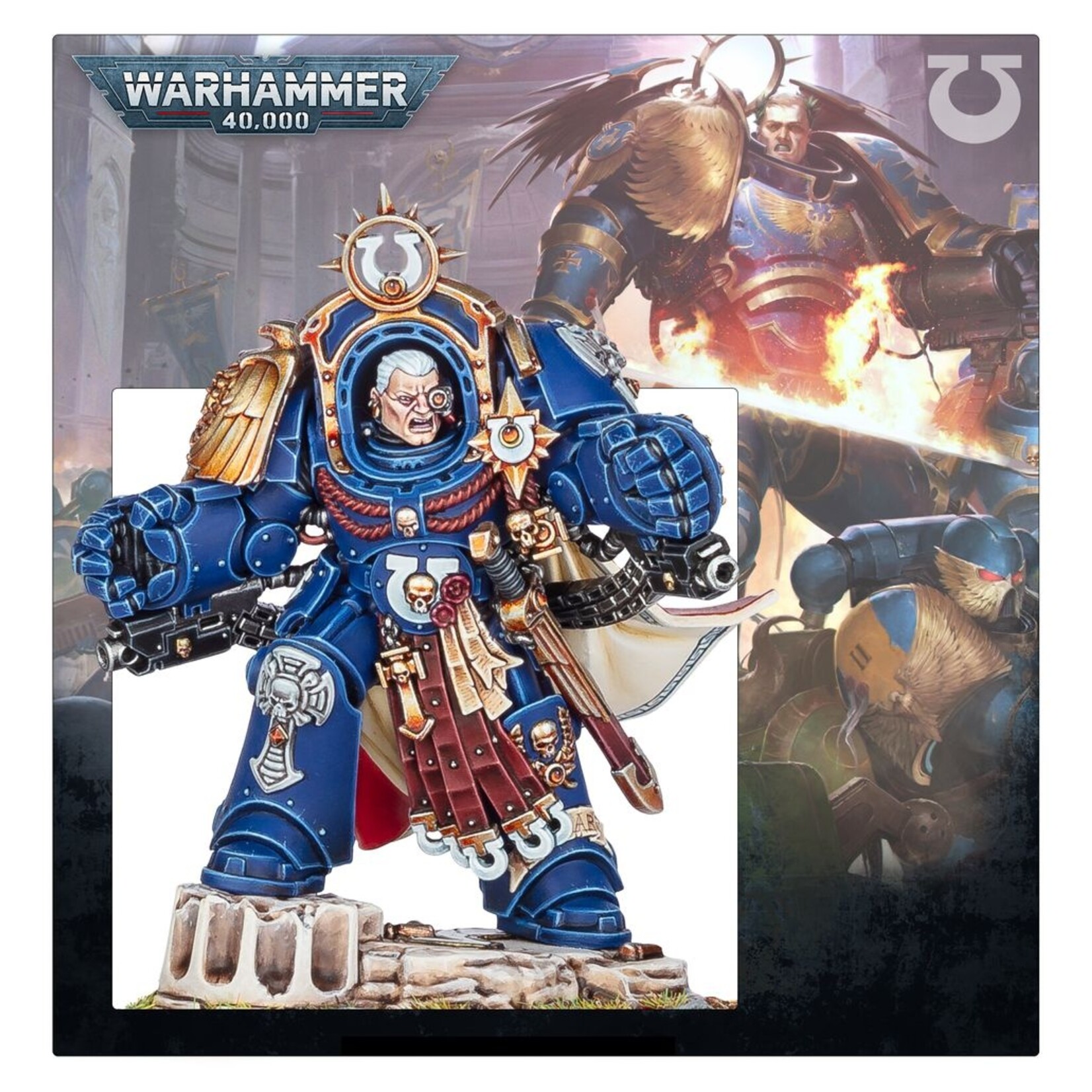 Warhammer: 40.000 Space Marines: Ultramarines - Marneus Calgar In Armour Of Antilochus