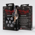 q workshop Tribal Dice Set: Pearl & Brown