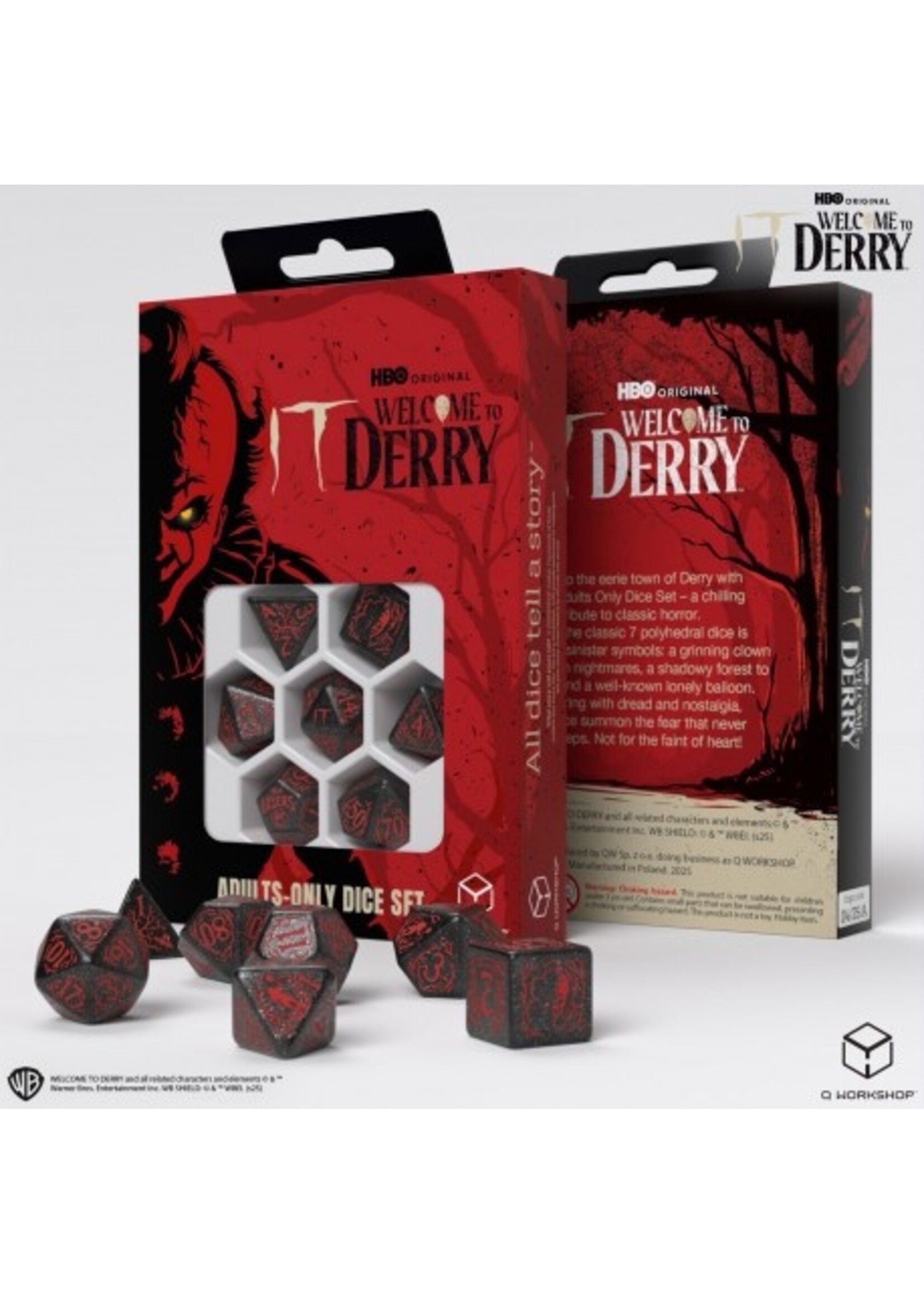 q workshop It. Welcome to Derry. Adults-only dice set