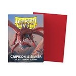 DRAGON SHIELD Dragon Shield Sleeves - Standard size - Matte Dual - Crimson & Silver (100 Sleeves)
