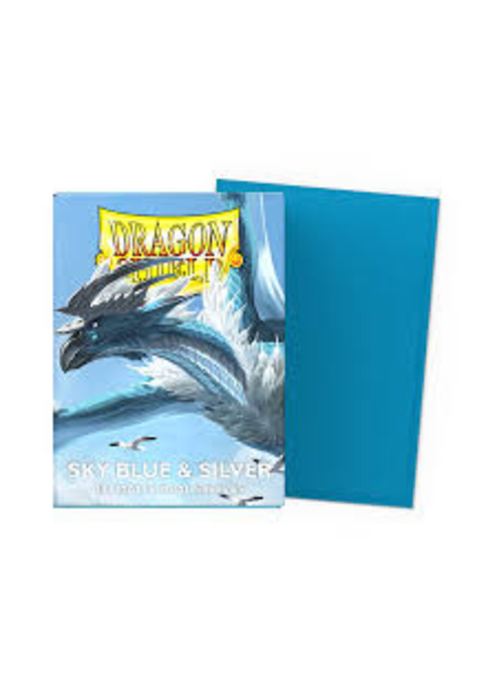 DRAGON SHIELD Dragon Shield Sleeves - Standard size - Matte Dual - Sky Blue & Silver (100 Sleeves)