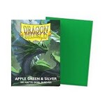 DRAGON SHIELD Dragon Shield Sleeves - Standard size - Matte Dual - Apple Green & Silver (100 Sleeves)