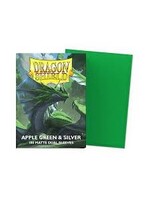 DRAGON SHIELD Dragon Shield Sleeves - Standard size - Matte Dual - Apple Green & Silver (100 Sleeves)