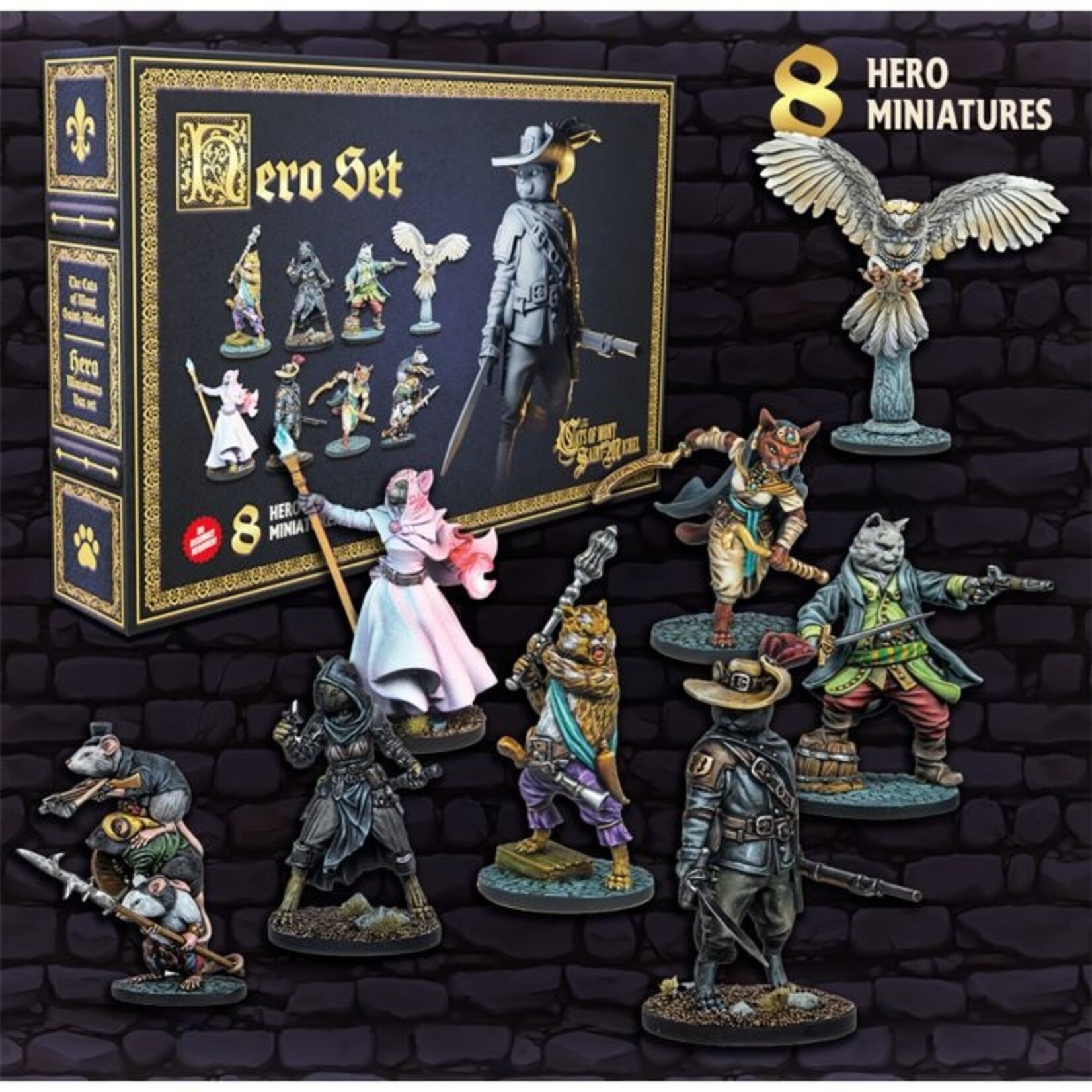 Pathsunknown The Cats of Mont Saint Michel Hero Miniatures Set - EN