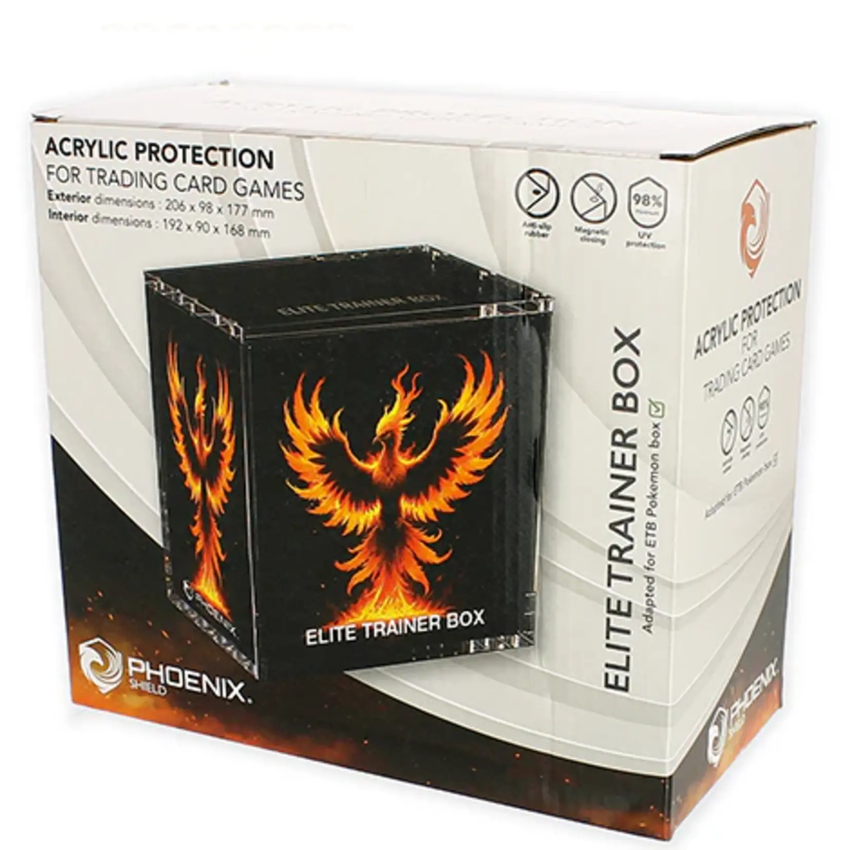 phoenix Shield Acrylic Case Magnetic - ETB - Elite Trainer Box - Phoenix Shield - Pokemon