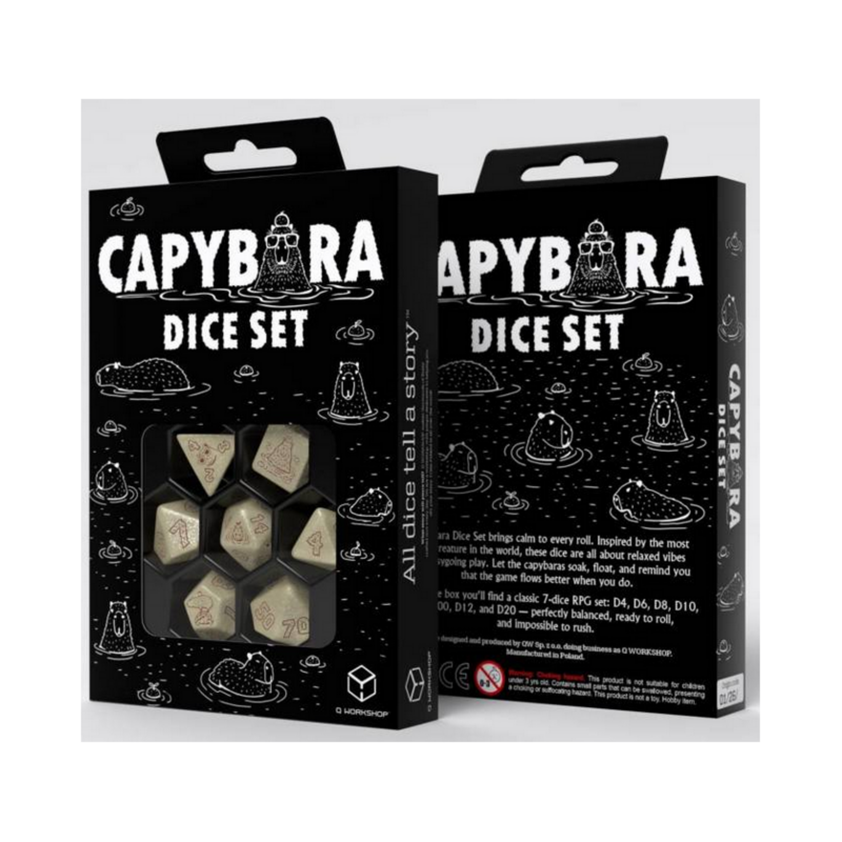 q workshop Capybara Dice Set: Sleepie