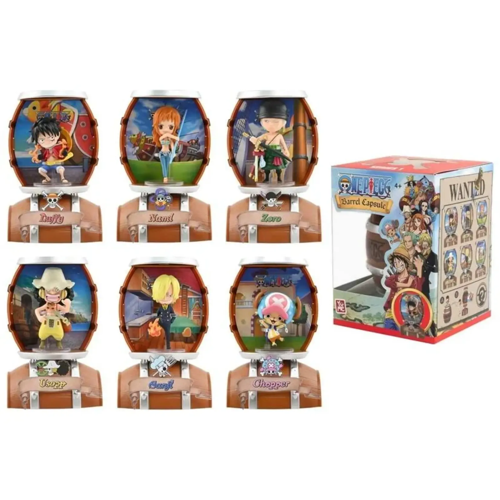 yume One Piece Barrel Capsule Mini Figures 9 cm Blind Box