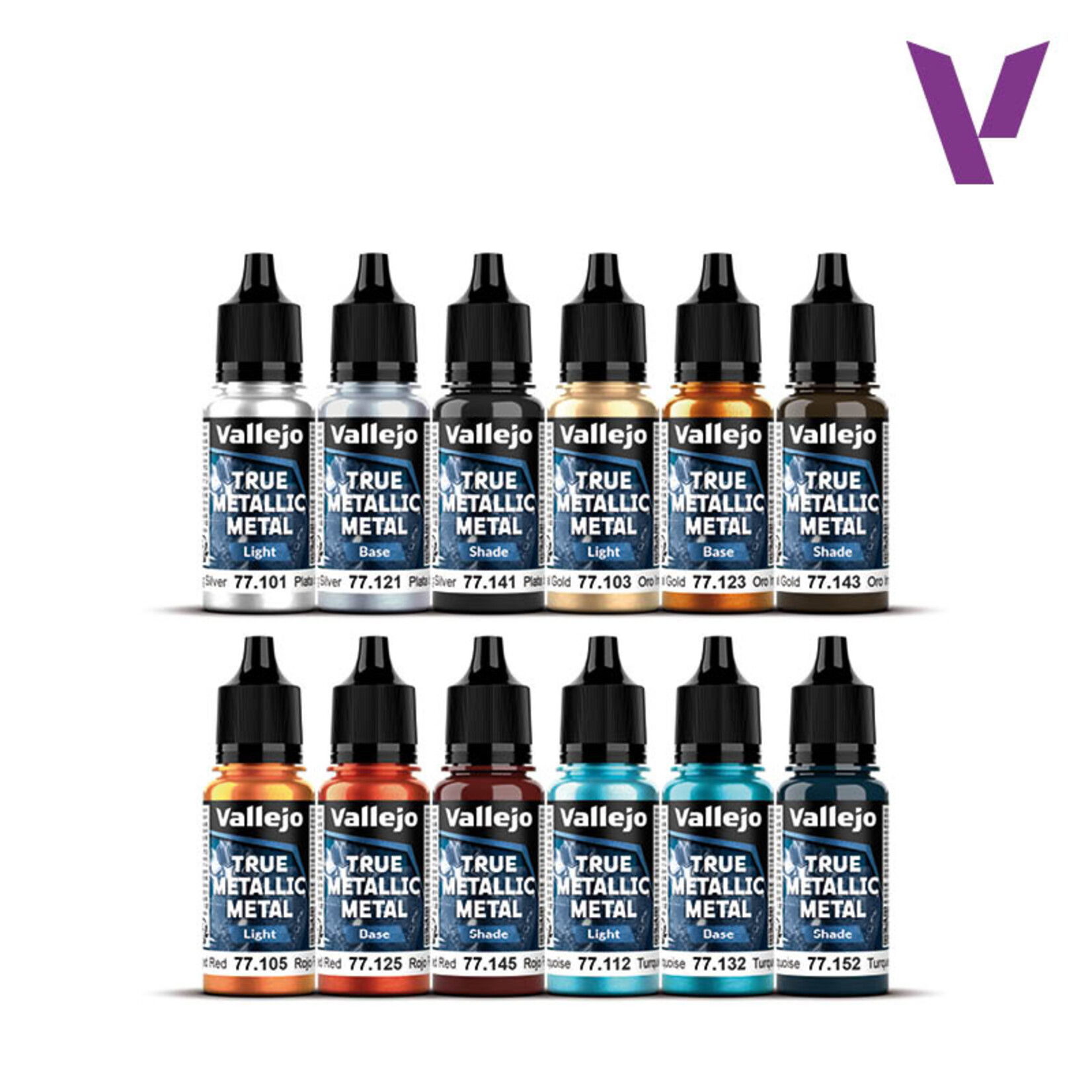 Vallejo Vallejo - True Metallic Metal Starter Set (12)