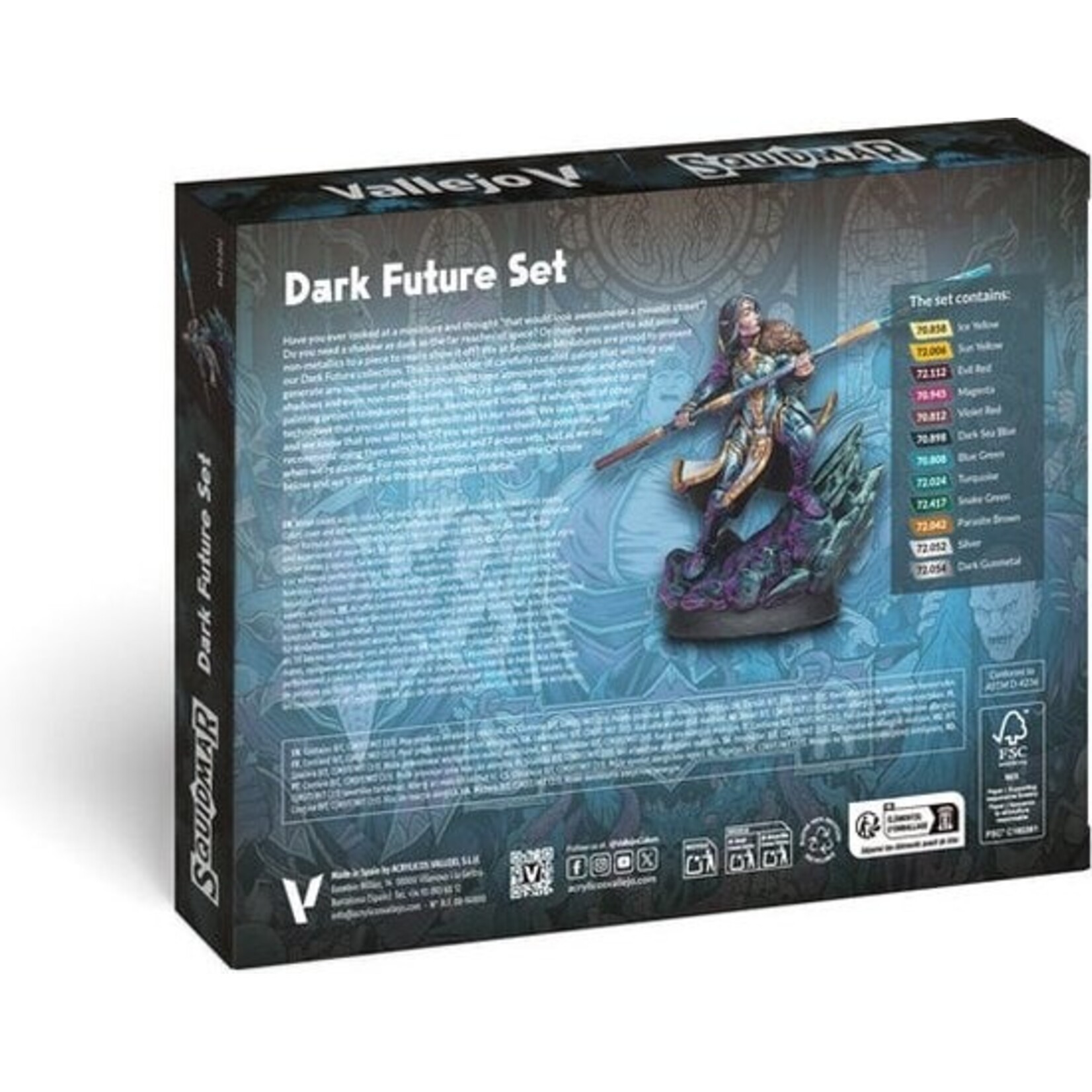 Vallejo Vallejo - Game Color / 12 colors + figure - Dark Future Set by Squidmar Miniatures