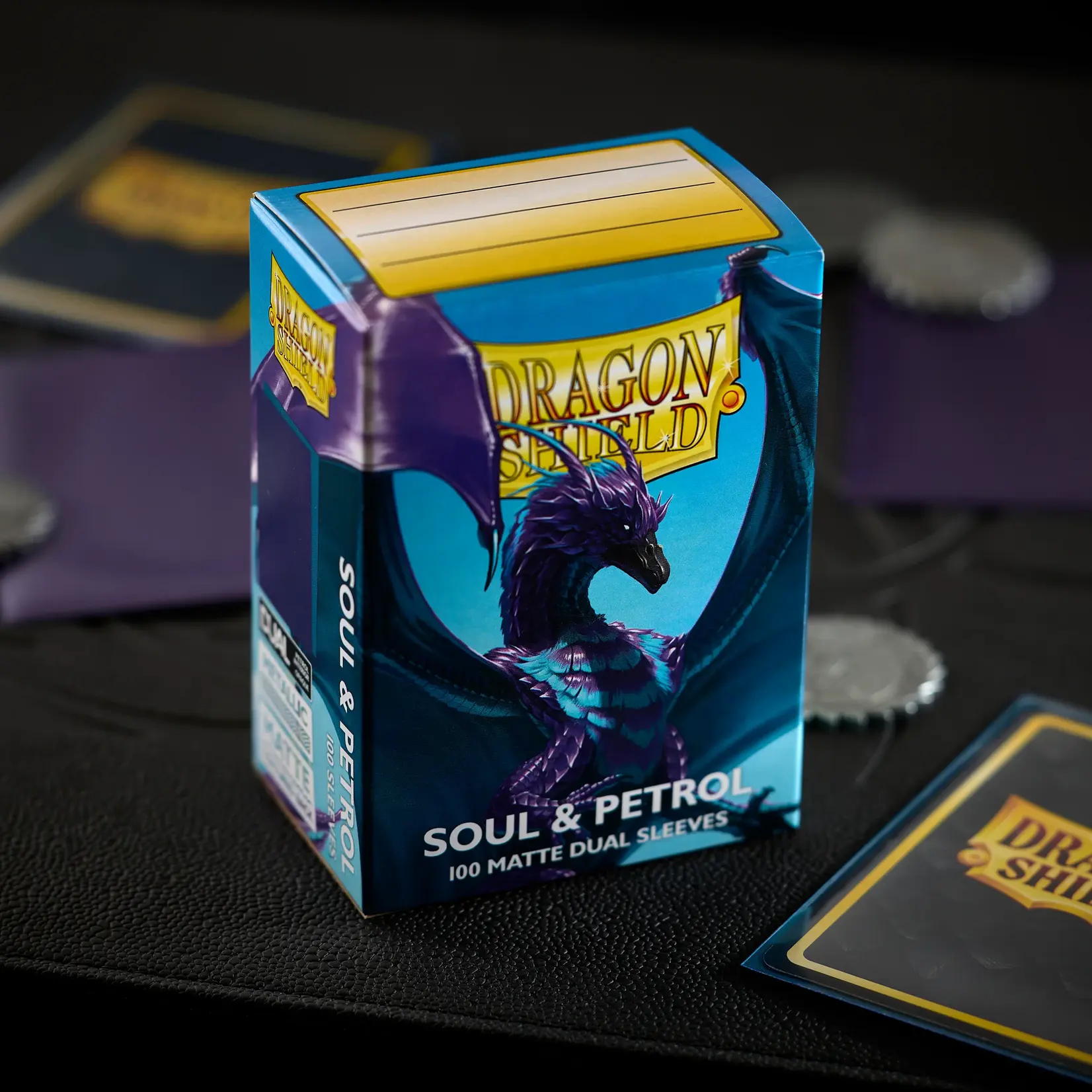 DRAGON SHIELD Dragon Shield Sleeves - Standard size - Matte Dual - Soul & Petrol (100 Sleeves)