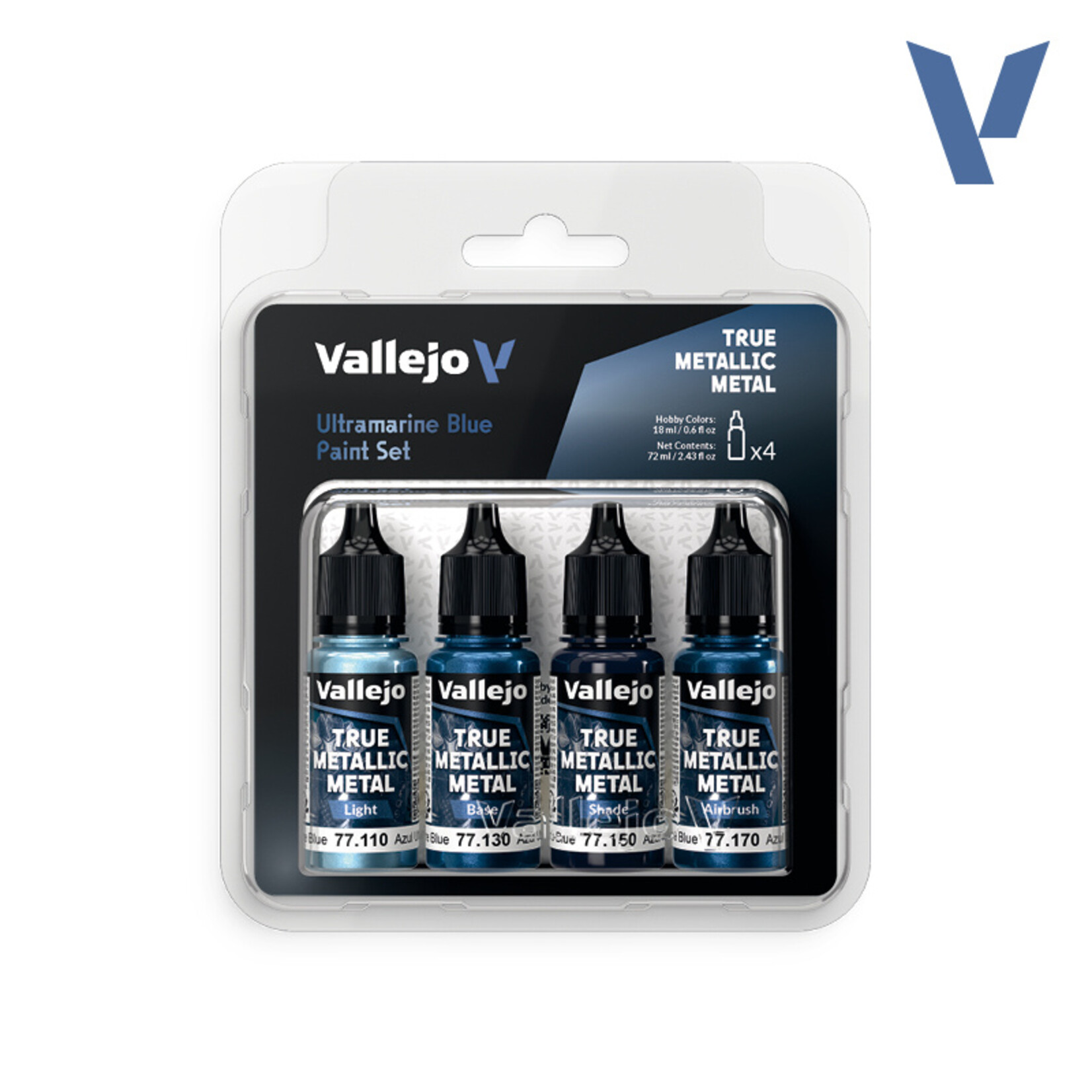 Vallejo Vallejo True Metallic Metal Ultramarine Blue Paint Set (4)