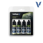Vallejo Vallejo True Metallic Metal Amber Green Paint Set (4)