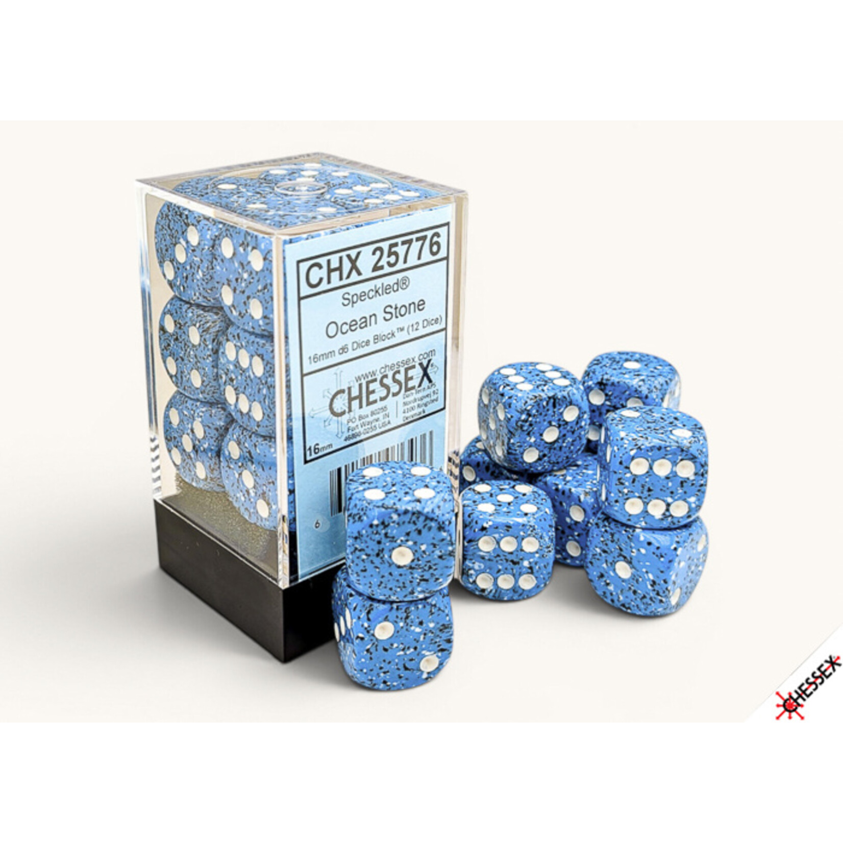 chessex Chessex - 16mm - 12 dice - Speckled