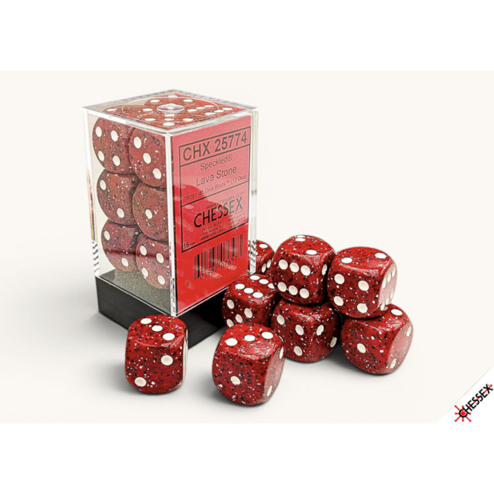 chessex Chessex - 16mm - 12 dice - Speckled
