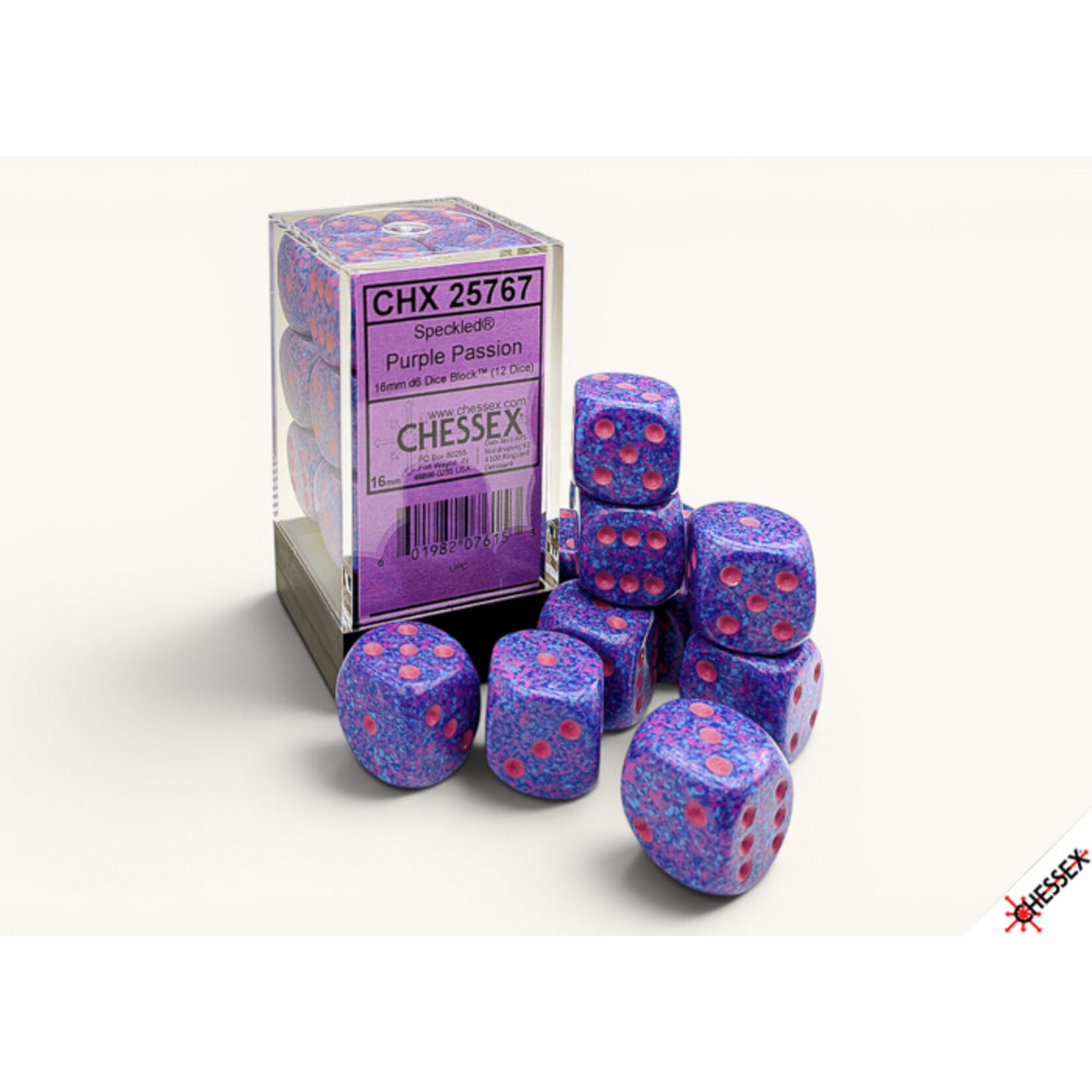 chessex Chessex - 16mm - 12 dice - Speckled