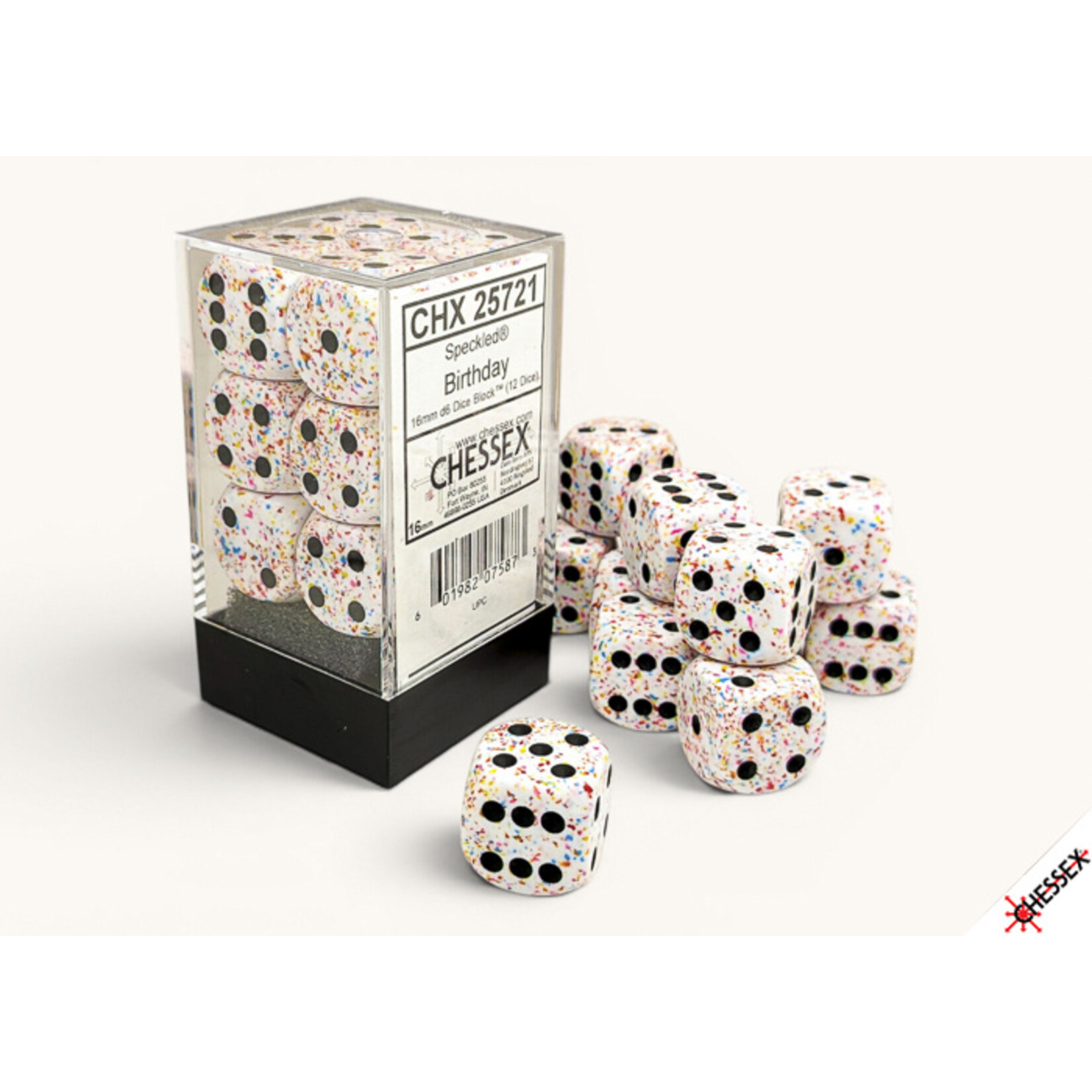 chessex Chessex - 16mm - 12 dice - Speckled