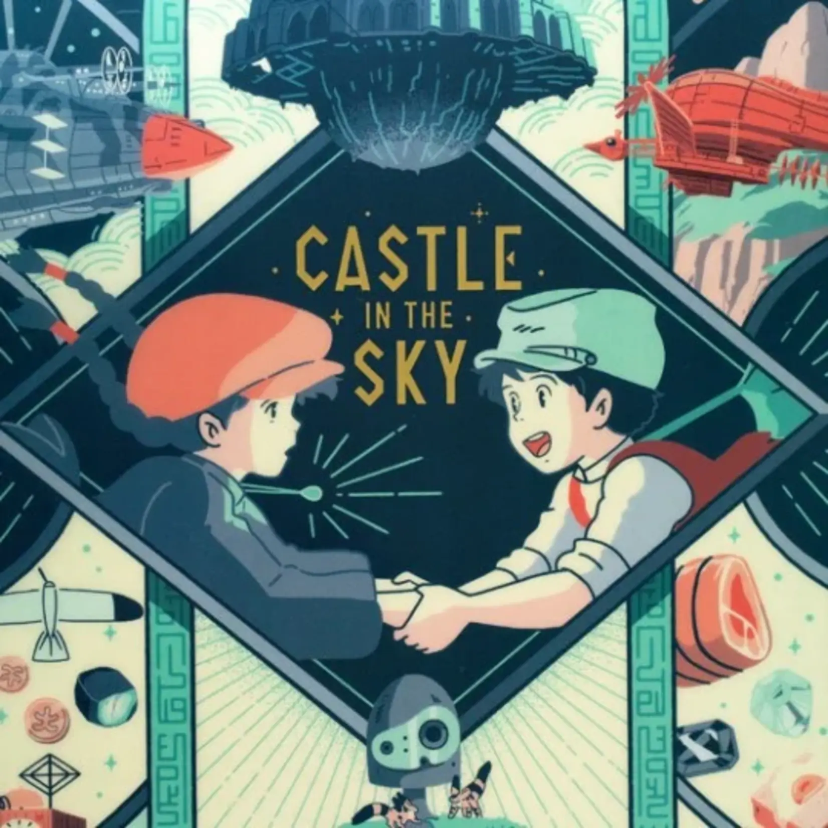 maison ghibli Castle in the Sky - Clear Folder A4 - Art Deco