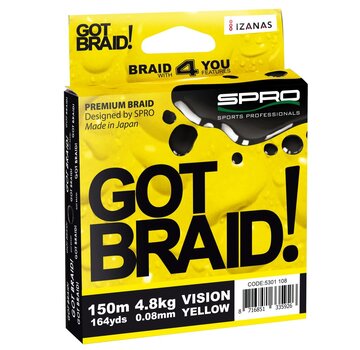 SPRO Got Braid! Yellow (150M)