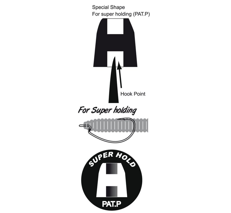Worm Ewg Hooks Sil Stopper Black (5stuks)