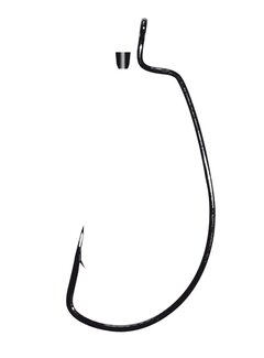 GAMAKATSU Worm Ewg Hooks Sil Stopper Black (5stuks)