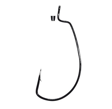 GAMAKATSU Worm Ewg Hooks Sil Stopper Black (5stuks)