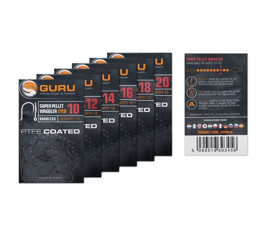 Super Pellet Waggler Hook (Barbless/Eyed) (10stuks)