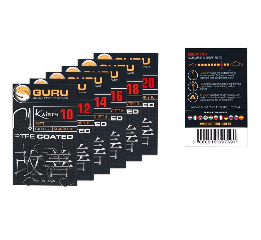 Kaizen Eyed Hook (Barbless/Eyed) (10stuks)