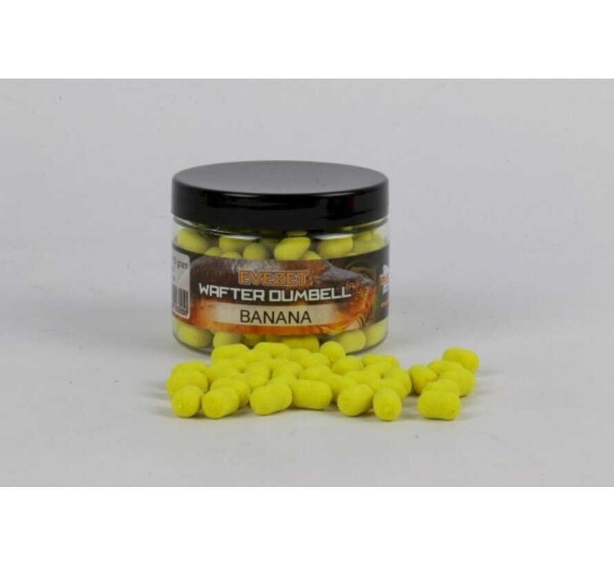 Mini Boilie Dumbell Wafter Banana In Pot (9mm) (80gr)