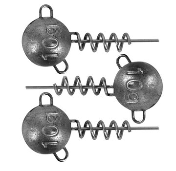 FOX RAGE Corkscrew Round Jig Heads (3stuks)