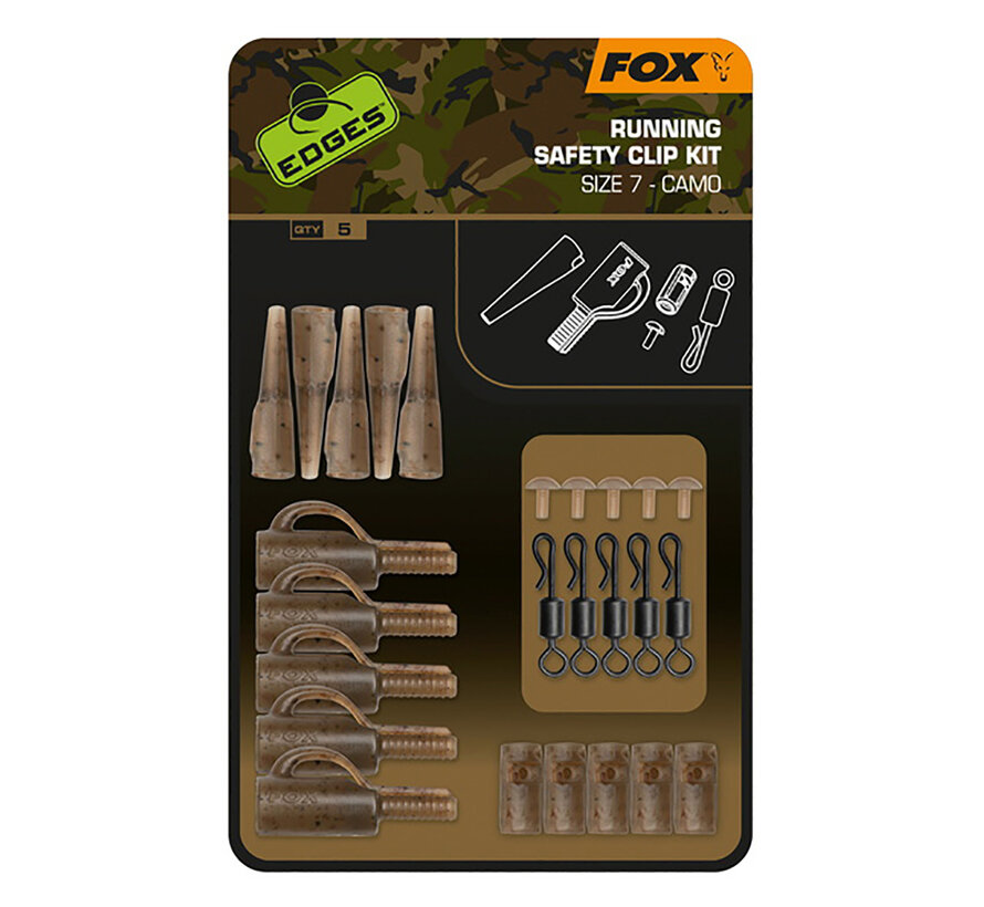 Edges Camo Running Safety Clip Kit (5stuks)
