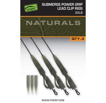 FOX Naturals Submerged Power Grip Lead Clip Leaders (3stuks)