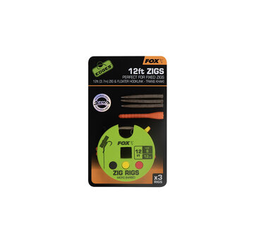 FOX Zig Rig 12Ft (3stuks)