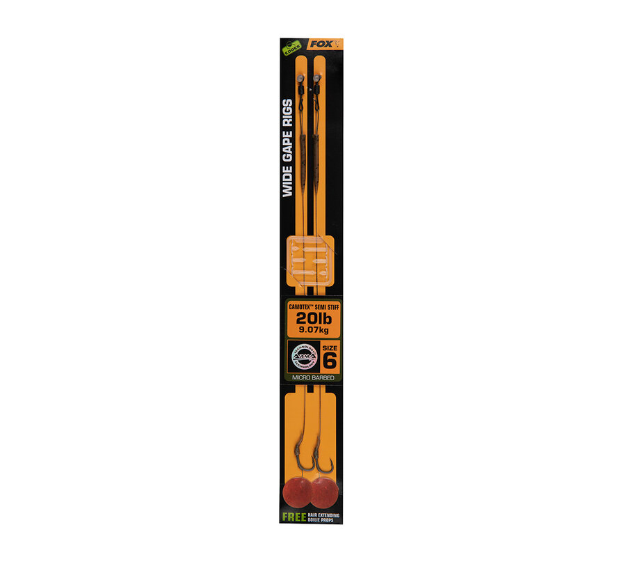 Wide Gape Camotex Semi Stiff (2stuks)