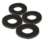 Black Label Leather Washers (4stuks)