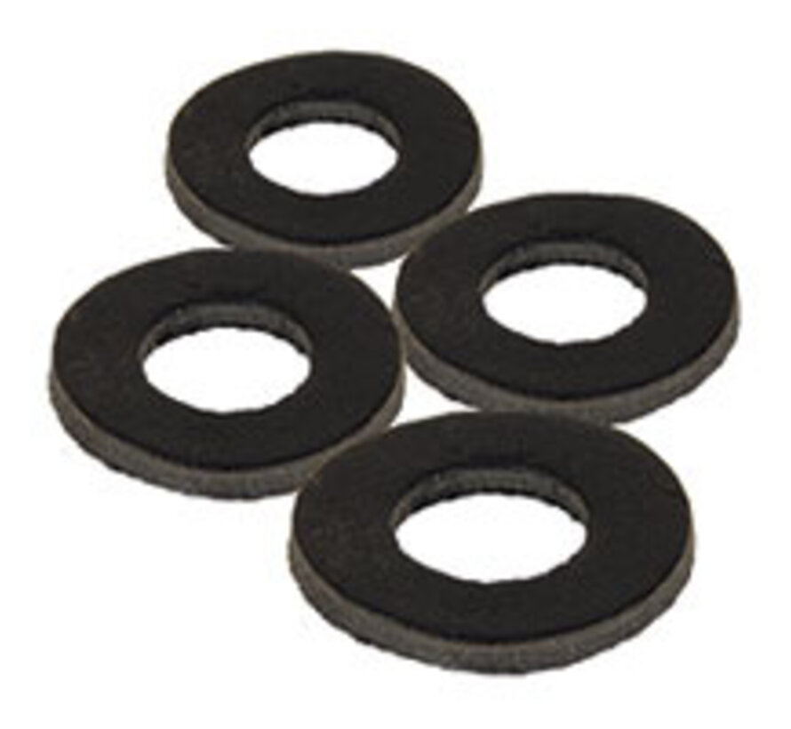 Black Label Leather Washers (4stuks)
