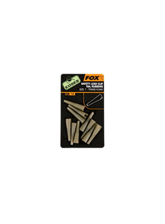 FOX Lead Clip Tail Rubbers Khaki (size 7) (10stuks)