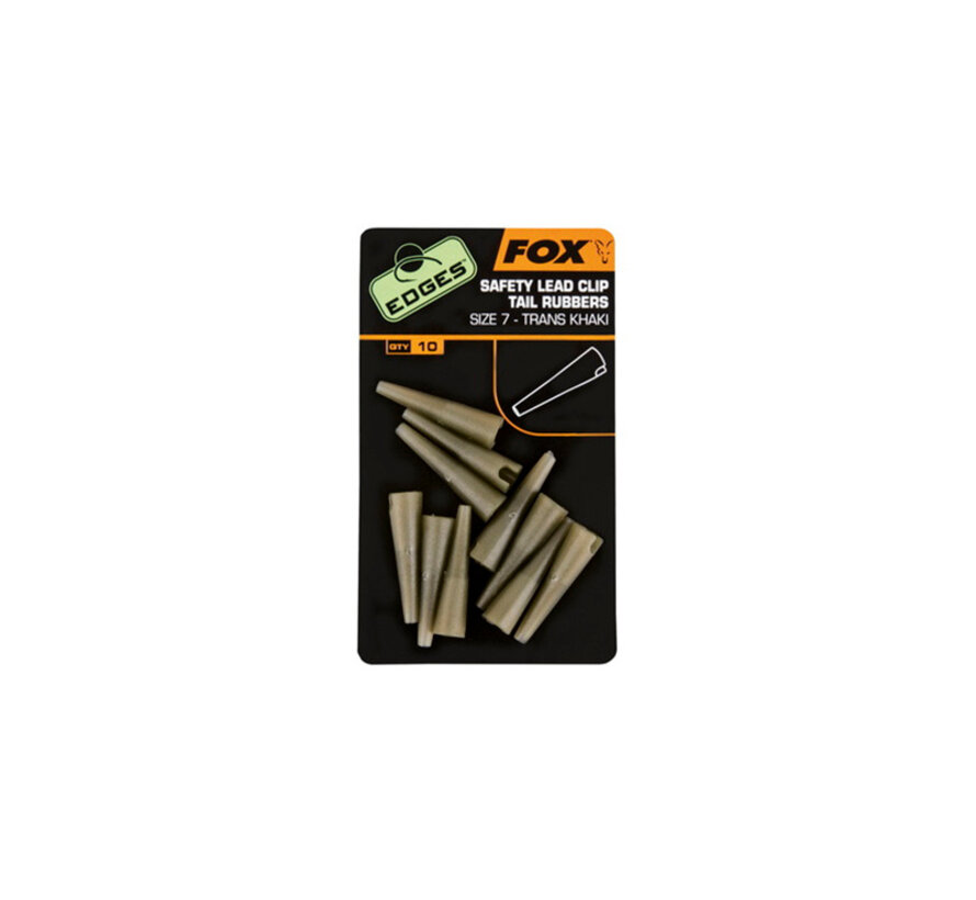 Lead Clip Tail Rubbers Khaki (size 7) (10stuks)