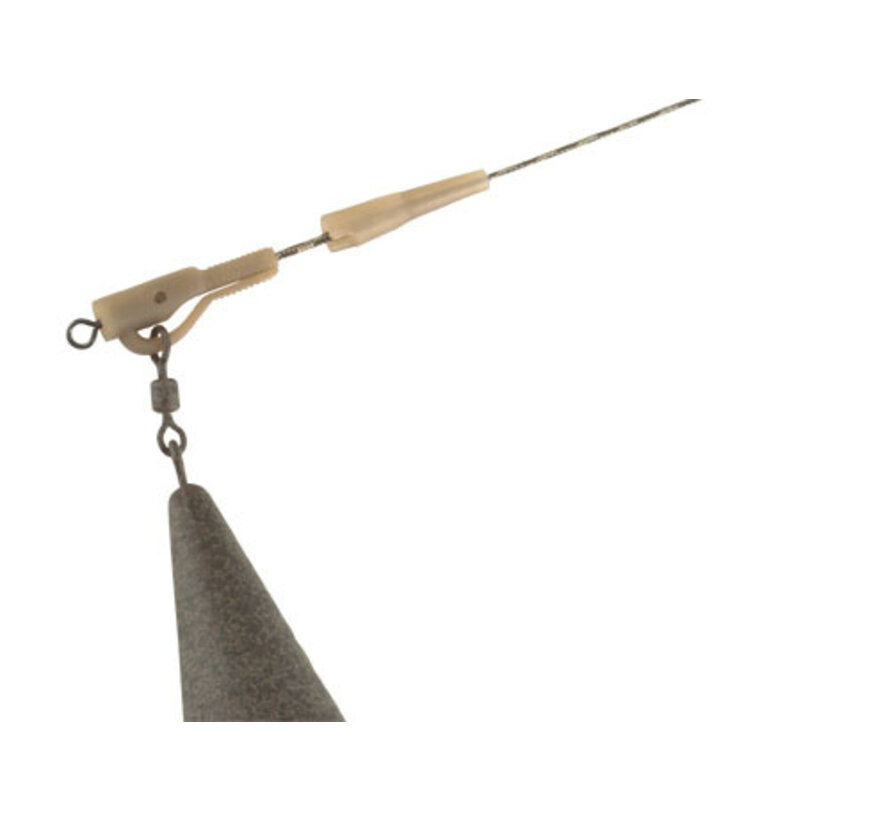 Lead Clip Tail Rubbers Khaki (size 7) (10stuks)