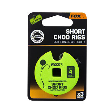 FOX Short Chod Rig Barbed 30Lb (3stuks)