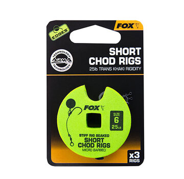 FOX Short Chod Rig Barbed 25Lb (3stuks)