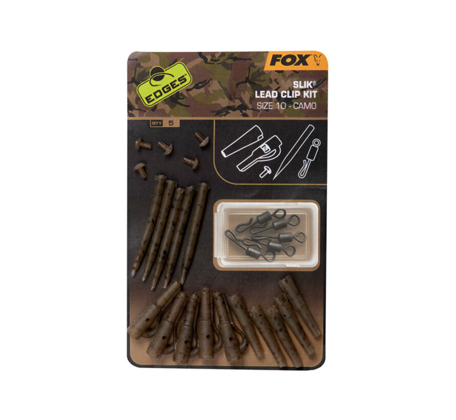 Camo Slik Lead Clip Kit (Size10) (5stuks)