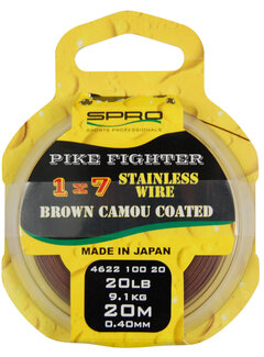 SPRO 1X7 Brown Coated Wire (20m)