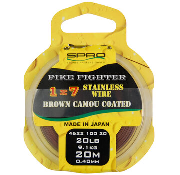 SPRO 1X7 Brown Coated Wire (20m)