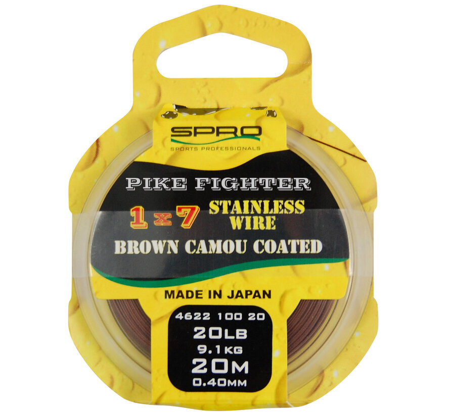 1X7 Brown Coated Wire (20m)