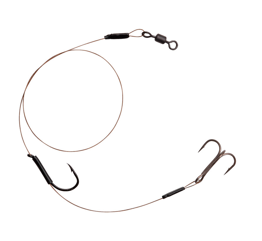 HD Baitf Rig 30cm 1X Treble 13B + 1X Sliding Single Hook