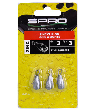 SPRO SPRO ZINC CLIP-ON LURE WEIGHTS 3PC