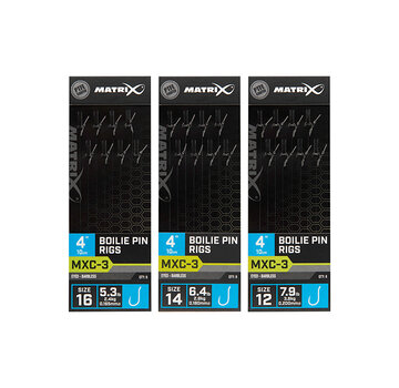 MATRIX MXC-3 Boilie Pin Rigs Barbless 10cm (8stuks)