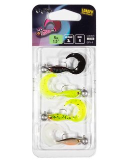FOX RAGE Micro Grub Tail Mix UV Loaded Lure Pack (4cm) (3gr)
